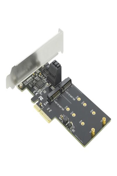 Delock 3-portars SATA och 2-platsers M.2 Key B PCI Express x4-kort - 90499