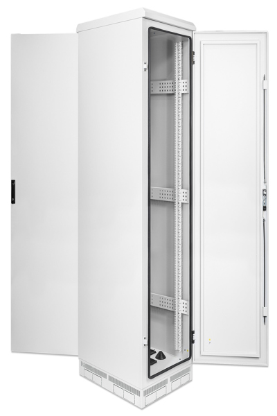 Intellinet Industrial IP55 19" Network Cabinet with Integrated Fans - 42U 800 mm (31.5 in.) Depth - Roof-mounted Four-fan Ventilation Unit - Dust-ingress and Water-jet Protection - Floor-standing - Assembled - Light Gray RAL7035 - Wall mounted rack - 42U - 1000 kg - - 716147