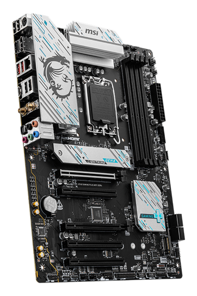 MSI B760 GAMING PLUS WIFI DDR4, Intel, LGA 1700, Intel® Celeron®, Intel® Pentium® Gold, LGA 1700, 128 GB, DDR4-SDRAM - Motherboard - Intel Socket 1700 (Core i) - 7D89-043R