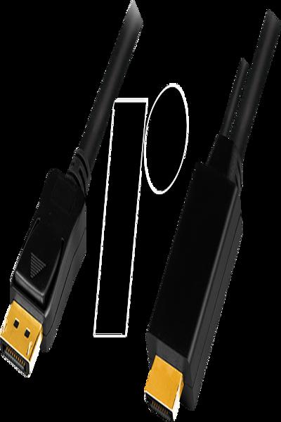 LogiLink CH0090 1 m DP1.2 vers HDMI+USB-A 4K30Hz