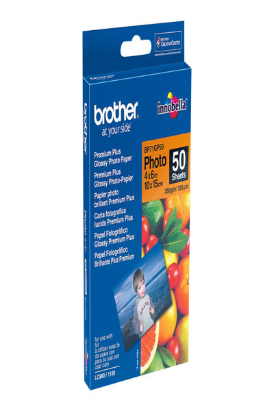 Brother BP-71GP50 - 260 g/mÃ‚Â² - White - 265 Ã‚Âµm - 112 mm - 184 mm - 16 mm