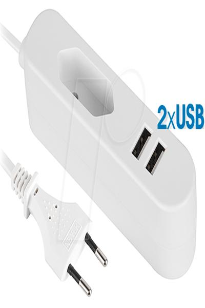 Frei TM NVU 3 L Extension Euro Plug with USB - 