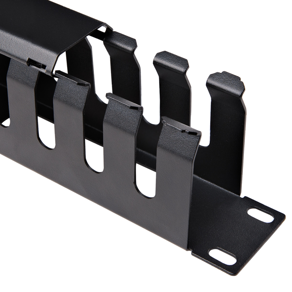 StarTech.com 1U Horizontal Finger Duct Cable Management Panel with Cover - Kabelführungsplatte für Schaltschrank - 1U - 48,3 cm (19") (CMDUCT1UX) - CMDUCT1UX