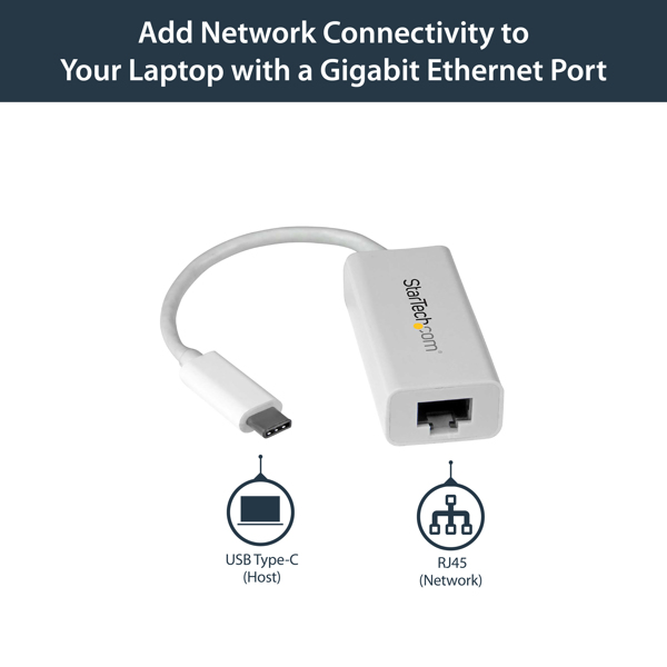 StarTech USB-C to Gigabit Network Adapter White - US1GC30W