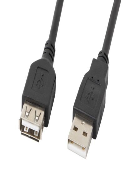 Lanberg CA-USBE-10CC-0050-BK - 5 m - USB A - USB A - USB 2.0 - 0.48 Gbit/s - Black