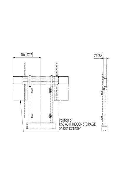 Vogels RISE A321 Extension Kit