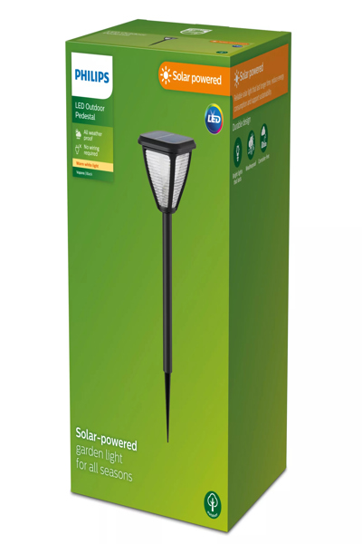 Philips Vapora Pedestal/Pathway Light 1.5W - Outdoor pedestal/post lighting - Black - Plastic - IP44 - Facade - Garden - Patio - III
