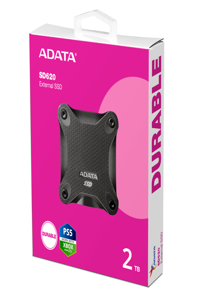 ADATA SD620 2TB external SSD, black, shockproof - SD620-2TCBK