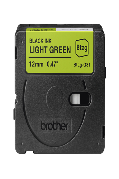 Brother BTAG-G31 - Black on light green - BTAGG31