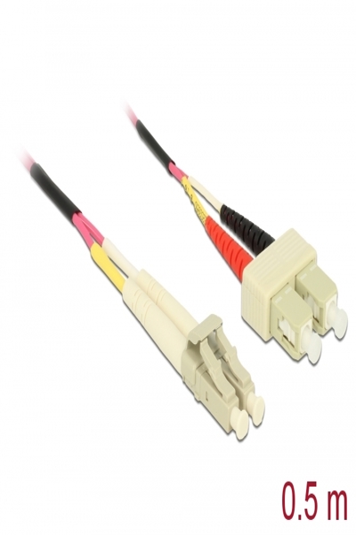 Delock Network cable - LC multi-mode (M) to SC multi-mode (M) - 86546