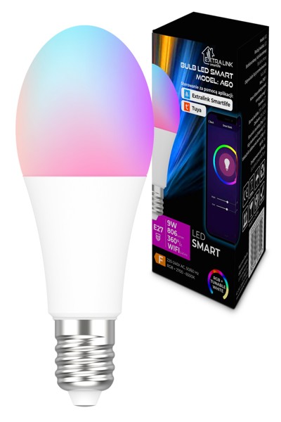 Ampoule LED Smartlife E27 A60 Wi-Fi Extralink