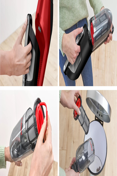 Bosch Serie 4 BBH3ZOO28 - Stick vacuum - Bagless - Red - 0.4 L - Plastic - Dry