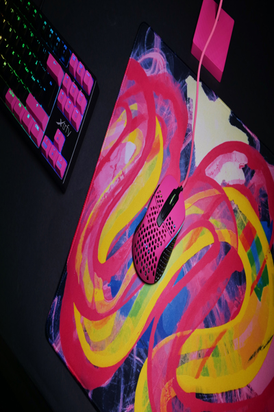 Cherry Xtrfy GP4, Multicolour, Image, Fabric, Non-slip base, Gaming mouse pad - XG-GP4-L-PINK