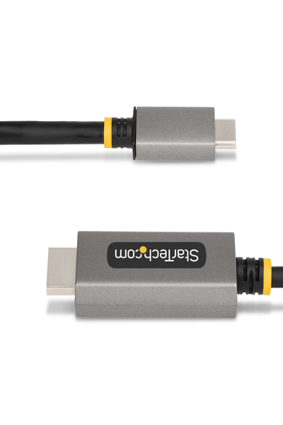 StarTech.com 6ft (2m) USB-C to HDMI Adapter Cable, 8K 60Hz, 4K 144Hz, HDR10, USB Type-C to HDMI 2.1 Video Converter Cable, USB-C DP Alt Mode/USB4/Thunderbolt 3/4 Compatible - 135B-USBC-HDMI212M