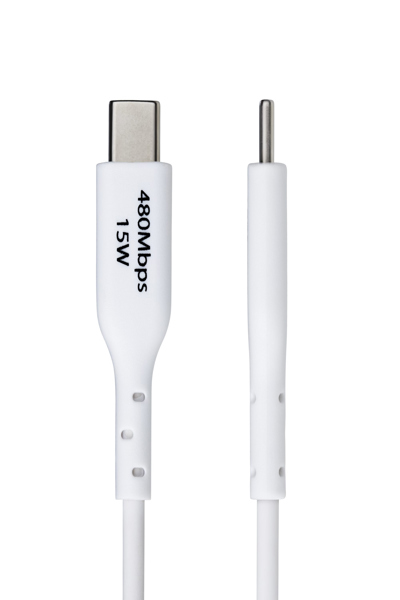 StarTech.com 1m vit USB-A till USB-C laddningskabel - USB2AC1MNCWHE