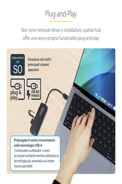 StarTech.com 4-Port USB-C Hub 5Gbps - H5C4A-USB-HUB