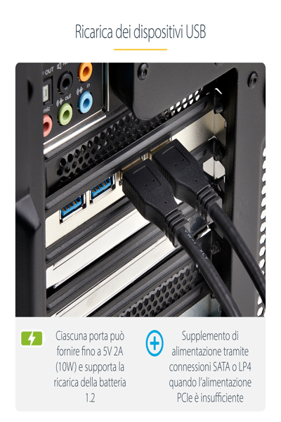 StarTech.com 4-portars USB-A PCIe-kort, USB 3.2 5 Gbps, 4x USB-kontroller - P5Q4A-USB-CARD