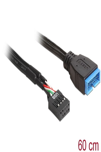 Delock USB internal cable - 19 pin USB 3.0 header (M) to 9 pin USB header (F) - 83777