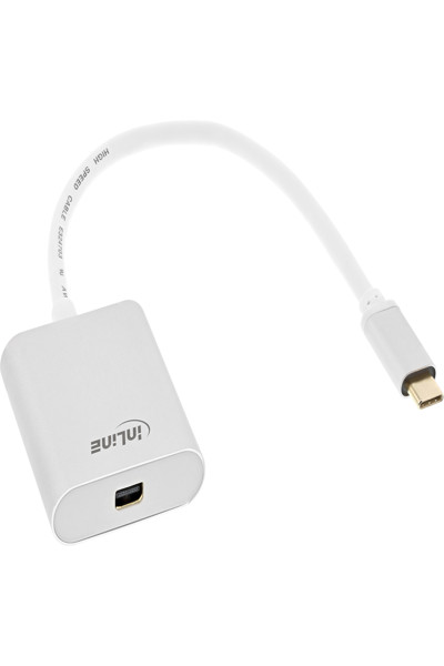 Convertisseur d'affichage USB InLine - USB-C mâle vers Mini DisplayPort 4K/60 Hz argent