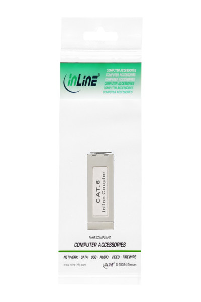 Adaptateur InLine Cat.6 - entièrement blindé - métal - 2x RJ45 F/F - 1:1