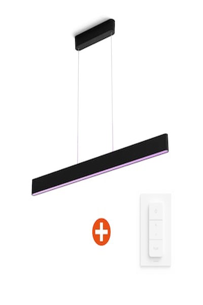 Philips White & Color Ambiance Ensis schwarz inkl. Dimmschalter