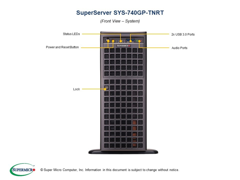 SuperMicro Barebone SuperServer SYS-740GP-TNRT - SYS-740GP-TNRT