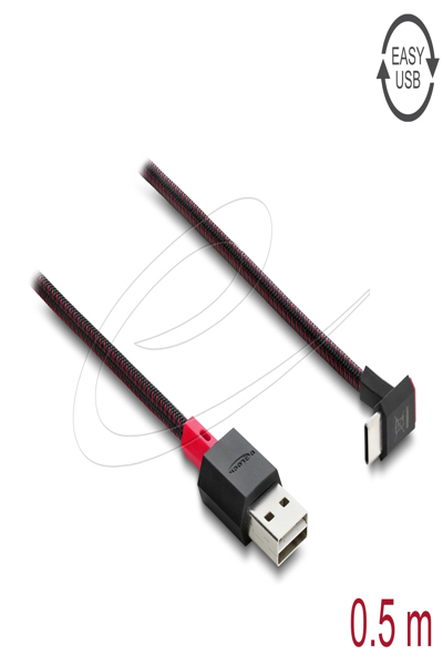 Delock Easy-USB 2.0 Cable Type-A Plug to USB Type-C - Cable - Digital - 81549