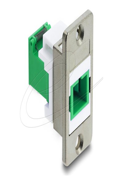 Delock Panel Mount SC Simple connector silver/green/white - Monomode fiber - 91104