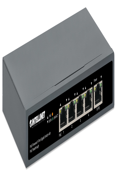 Commutateur Intellinet - 4 x 10/100/1000 (PoE+) + 1 x 10/100/1000 (PoE Passthrough)