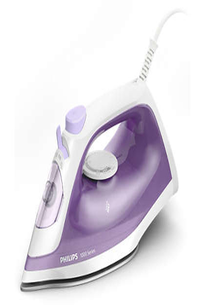 Philips 1000 series DST1020/30, Steam iron, Non-stick soleplate, 1.6 m, 90 g/min, Violet, White, 20 g/min