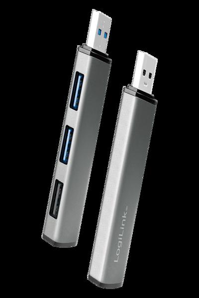 LogiLink USB 3.2 3-Port Hub Grå - UA0395