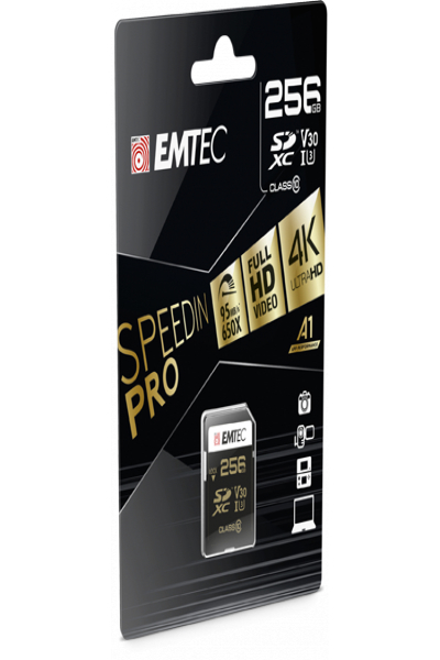 EMTEC SD 256GB UHS-I U3 SpeedIN ECMSD256GXC10SP - Secure Digital (SD) - ECMSD256GXC10SP