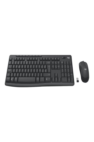 Logitech MK370 Combo for Business - Wireless - RF Wireless + Bluetooth - Membrane - AZERTY - Graphite - Mouse included - 920-012066