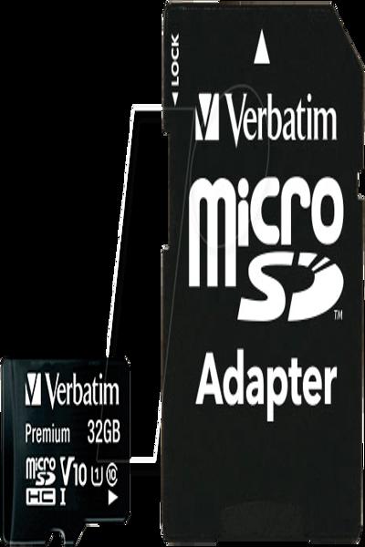 Verbatim Flash-minneskort (microSDHC till SD-adapter ingår) - 44083
