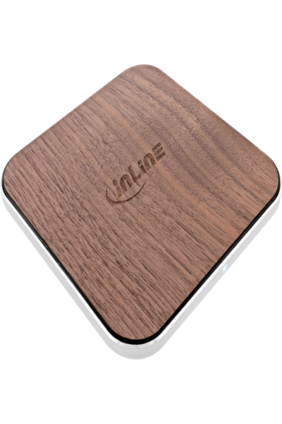 Chargeur rapide sans fil InLine Qi Woodcharge - 5/7,5/10 W/15 W - USB-C