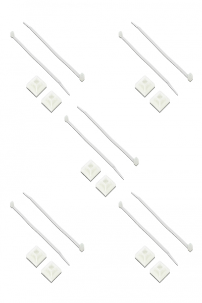 Support serre-câbles Delock - blanc