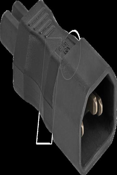 Delock Strömadapter - ström IEC 60320 C7 till IEC 60320 C14 - 80469