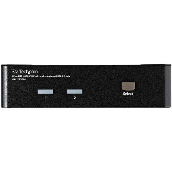 2 Port USB HDMI KVM Audio and USB 2.0 Hub - 1080p (1920 x 1200), Hotkey Support - Dual Port Video Monitor (SV231HDMIUA) KVM / audio / USB switch Desktop - SV231HDMIUA