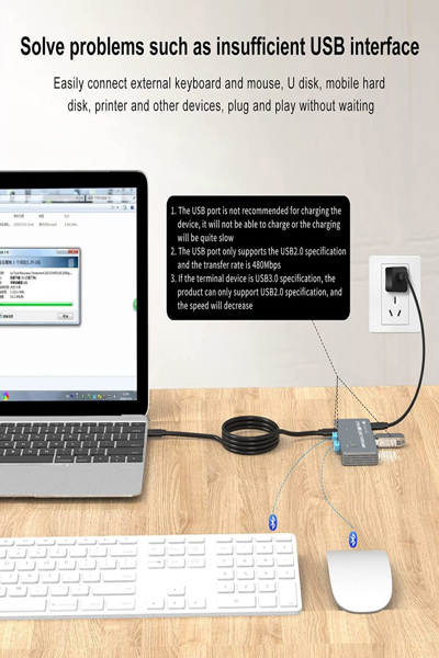Techly KVM Switch USB-C 2in 1 out - Kvm Switch - USB Typ C - IDATA-KVM-DPC8K