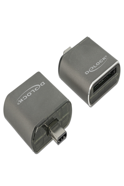 Delock USB Typ-C SDHC / SDXC UHS-II / MMC Kortläsare med en kortplats - 91498
