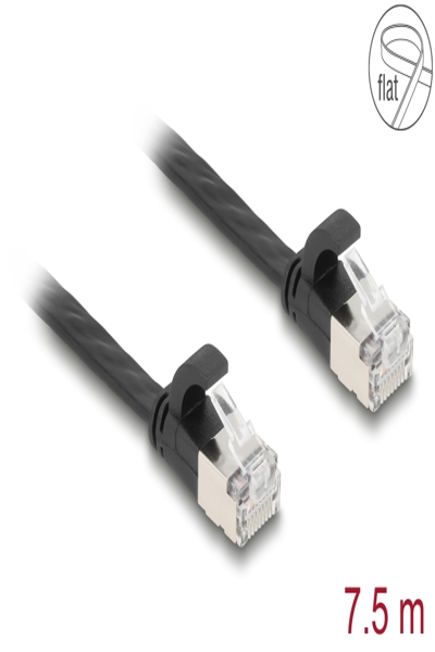 Delock 81168 Cat6a U/FTP 7.5m Black - 81168
