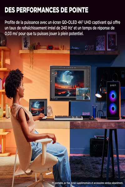 HP OMEN Transcend 32 UHD OLED Gaming Monitor: 32-inch 4K OLED gaming monitor. - 9R181AA#ABB