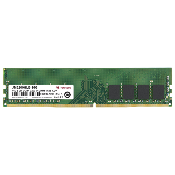 Transcend JetRam DDR4-3200 U-DIMM 16GB - 16GB - JM3200HLE-16G