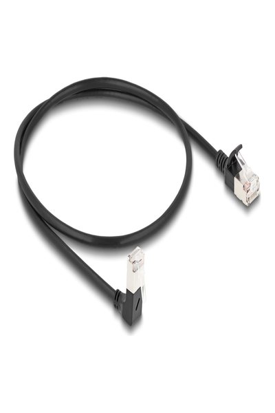 Câble patch Delock - RJ-45 (M) coudé vers le bas vers RJ-45 (M) droit