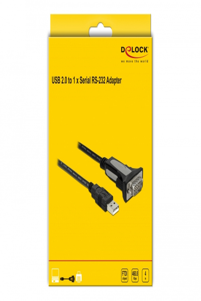 Delock USB-/seriellkabel - USB (hane) till RS-232 (hane) - 66323
