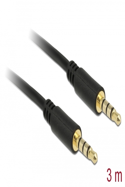 Delock Headset cable - 4-pole mini jack male to 4-pole mini jack male - 83437