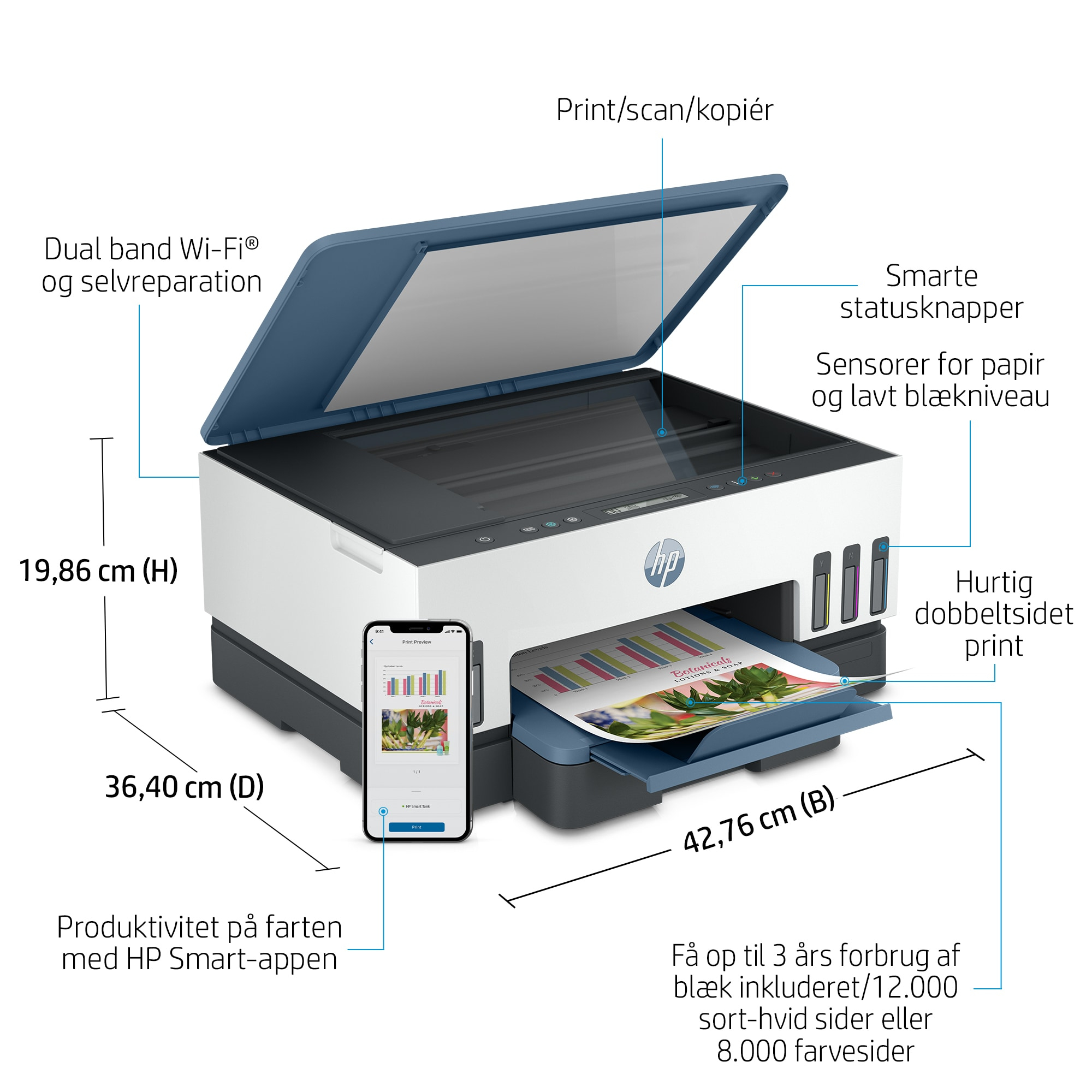 HP Printer Smart Tank 7006 All-in-One - Inkjet - Colored - 28B55A#BHC