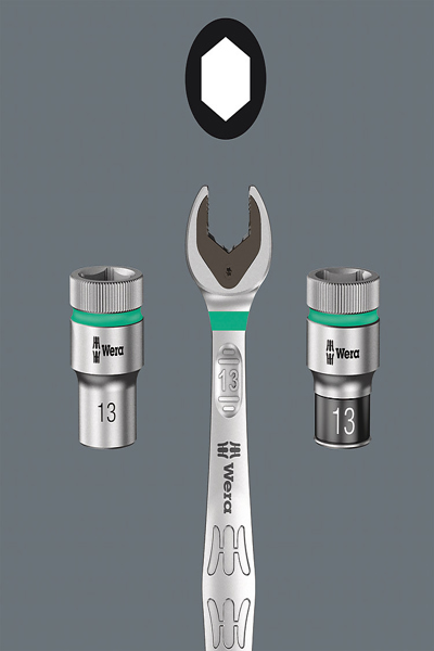 Douille Wera 8790 HMA Zyklop 1/4", métrique, 1 tête(s), 4 mm, acier au chrome-vanadium