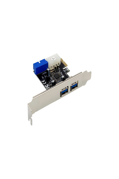 InLine 2+2ports USB 3.2 Gen.1 host controller - PCIe - w/SATA power + LP bracket - 76666G
