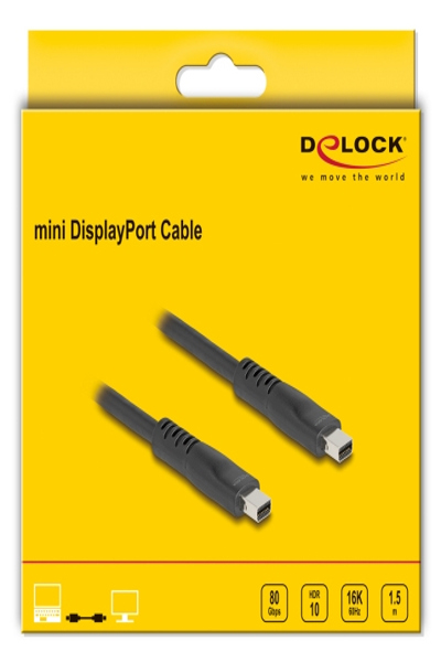Delock Mini DisplayPort Kabel 16K 60 Hz 80 Gbps - Cable - Digital/Display/Video - 81177